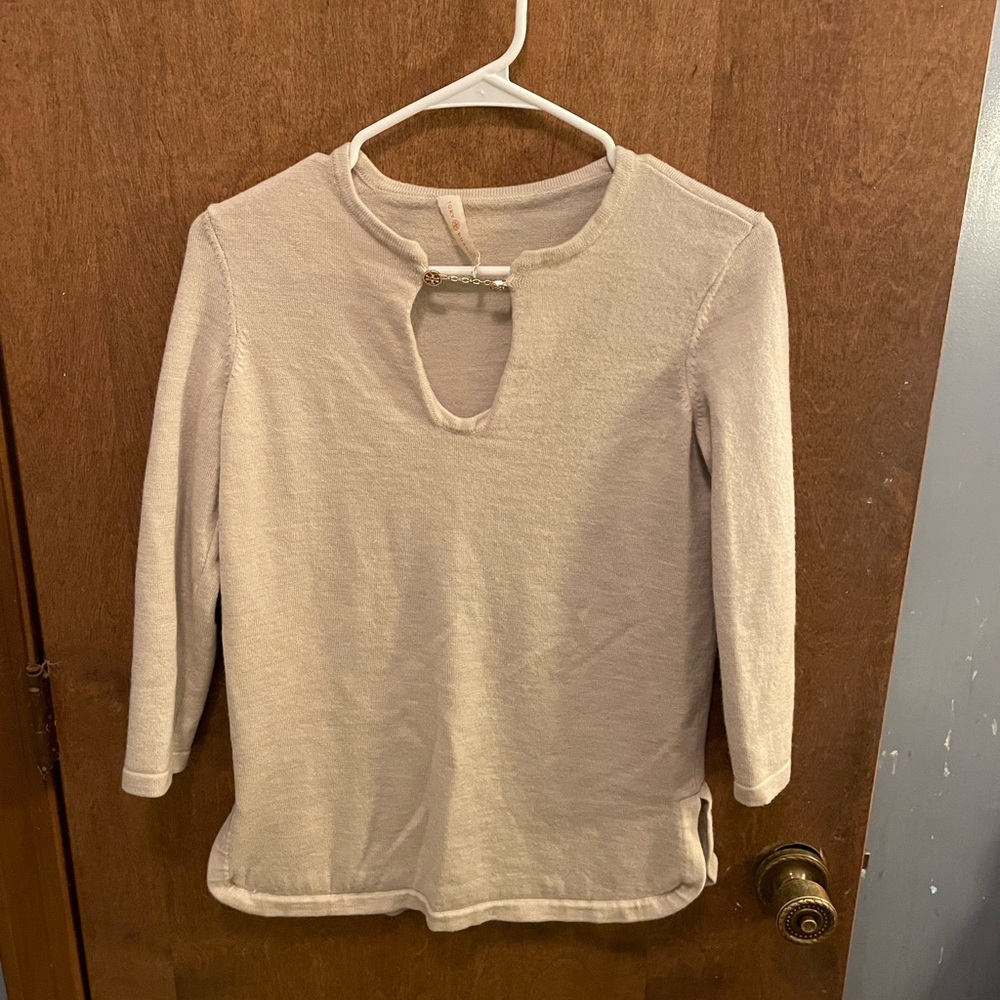 Tory Burch Hillary Sweater Cream Small
